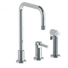 Watermark 111-7.1.3A-SP4V-PC - Deck Mounted 3 Hole Kitchen Set - Includes Side Spray