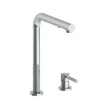 Watermark 111-7.1.3P1-SP4V-PC - Deck Mounted 2 Hole Square Top Kitchen Faucet with Pull Out Spray
