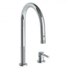 Watermark 111-7.1.3PG2-SP4V-PC - Deck Mounted 2 Hole Gooseneck Kitchen Faucet with Pull Down Spray