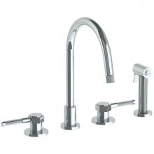 Watermark 111-7.1G-SP4-PC - Deck Mounted 4 Hole Gooseneck Kitchen Set -  Includes Side Spray