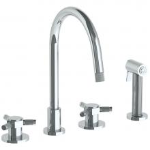 Watermark 111-7.1G-SP5-PC - Deck Mounted 4 Hole Gooseneck Kitchen Set -  Includes Side Spray