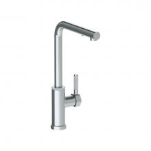 Watermark 111-7.3P1-SP4-PC - Deck Mounted 1 Hole Square Top Kitchen Faucet with Pull Out Spray - High Spout