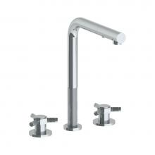 Watermark 111-7P1-SP5-PC - Deck Mounted 3 Hole Square Top Kitchen Faucet with Pull Out Spray