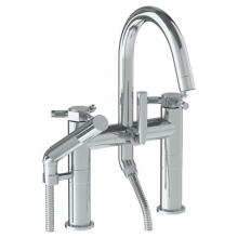 Watermark 111-8.2-SP5-PC - Deck Mounted Exposed Gooseneck Bath Set with Hand Shower