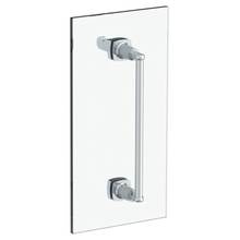 Watermark 115-0.1-12SDP-PC - H-Line 12'' shower door pull with knob/ glass mount towel bar with hook
