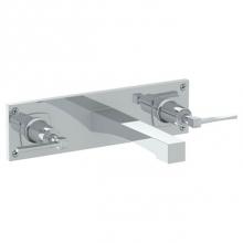 Watermark 115-2.2PLT-MZ4-PC - Wall Mounted 3 Hole Lavatory Set with 7 5/8'' CTC Spout and Wall Plate