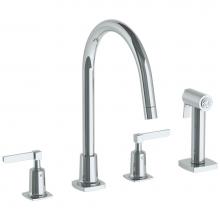 Watermark 115-7.1-MZ4-PC - Deck Mounted 4 Hole Gooseneck Kitchen Set -  Includes Side Spray
