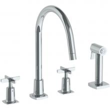 Watermark 115-7.1-MZ5-PC - Deck Mounted 4 Hole Gooseneck Kitchen Set -  Includes Side Spray
