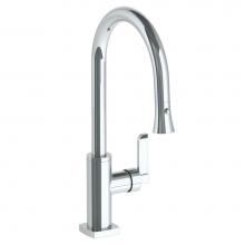 Watermark 115-7.3PG2-MZ4-PC - Deck Mounted 1 Hole Gooseneck Kitchen Faucet with Pull Down Spray - High Spout