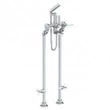 Watermark 115-8.3STP-MZ4-PC - Floor Standing Bath Set with Hand Shower and Shut-Off Valves