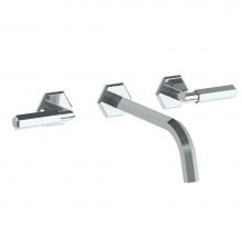 Watermark 133-2.2-JA4-SG - Wall Mounted 3 Hole Lavatory Set with 8 1/2'' CTC Spout