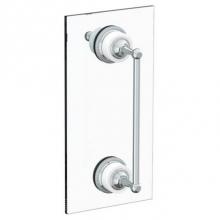 Watermark 180-0.1-12SDP-___-PC - Venetian 12'' shower door pull with knob/ glass mount towel bar with hook