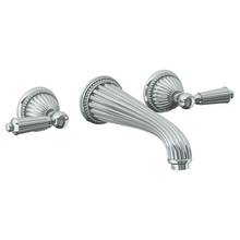 Watermark 180-2.2-U-PC - Wall Mounted 3 Hole Lavatory Set with 8 1/4'' CTC Spout