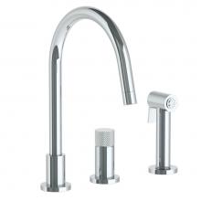 Watermark 22-7.1.3GA-TIAV-PC - Deck Mounted 3 Hole Gooseneck Kitchen Set -  Includes Side Spray