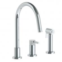 Watermark 22-7.1.3GA-TICV-PC - Deck Mounted 3 Hole Gooseneck Kitchen Set -  Includes Side Spray