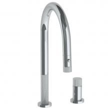 Watermark 22-7.1.3PG2-TIAV-SN - Deck Mounted 2 Hole Gooseneck Kitchen Faucet with Pull Down Spray