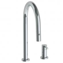 Watermark 22-7.1.3PG2-TIBV-PN - Deck Mounted 2 Hole Gooseneck Kitchen Faucet with Pull Down Spray