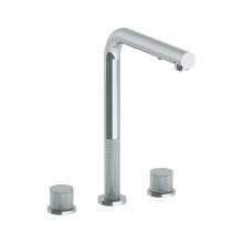 Watermark 22-7P1-TIA-PC - Deck Mounted 3 Hole Square Top Kitchen Faucet with Pull Out Spray