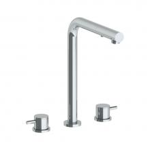 Watermark 22-7P1-TIB-PC - Deck Mounted 3 Hole Square Top Kitchen Faucet with Pull Out Spray