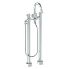 Watermark 22-8.3V-TIB-PC - Floor Standing Bath set with Gooseneck Spout and  Volume Hand Shower