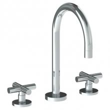 Watermark 23-2-L9-PC - Deck Mounted 3 Hole Gooseneck Lavatory Set
