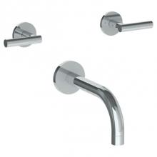 Watermark 23-5-L8-PC - Wall Mounted 3 Hole Bath Set