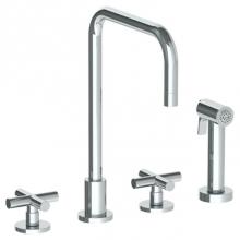 Watermark 23-7.1-L9-PC - Deck Mounted 4 Hole Square Top Kitchen Set -  Includes Side Spray