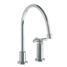 Watermark 23-7.1.3EG-L9V-PC - Deck Mounted 2 Hole Extended Gooseneck Kitchen Faucet