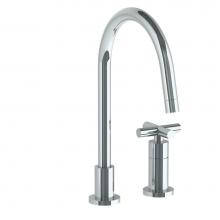 Watermark 23-7.1.3G-L9V-PC - Deck Mounted 2 Hole Gooseneck Kitchen Faucet