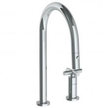 Watermark 23-7.1.3PG2-L9V-UPB - Deck Mounted 2 Hole Gooseneck Kitchen Faucet with Pull Down Spray