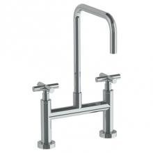 Watermark 23-7.5-L9-PC - Deck Mounted Bridge Square Top Kitchen Faucet