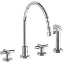 Watermark 23-7.1EG-L9-PC - Deck Mounted 4 Hole Extended Gooseneck Kitchen Set - Includes Side Spray