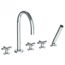Watermark 23-8.1-L9-PC - Deck Mounted 5 Hole Gooseneck Bath set