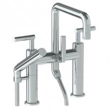 Watermark 23-8.26.2-L8-PC - Deck Mounted Exposed Square Bath Set with Hand Shower