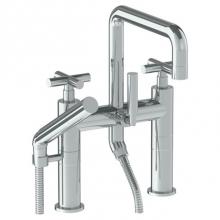 Watermark 23-8.26.2-L9-PC - Deck Mounted Exposed Square Bath Set with Hand Shower