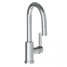 Watermark 23-9.3PG2-L8-PC - Deck Mounted 1 Hole Gooseneck Prep Faucet with Pull Down Spray