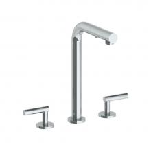 Watermark 23-9P3-L8-PC - Deck Mounted 3 Hole Square Top Prep Faucet with Pull Out Spray
