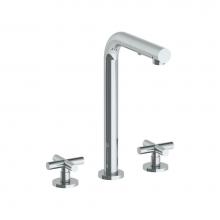 Watermark 23-9P3-L9-PC - Deck Mounted 3 Hole Square Top Prep Faucet with Pull Out Spray