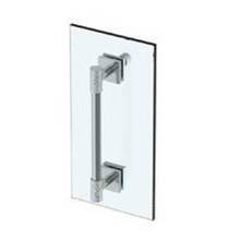 Watermark 27-0.1-12SDP-PC - Sense 12'' Shower Door Pull  With Knob / Glass Mount Towel Bar with Hook
