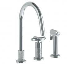 Watermark 27-7.1.3A-CL15V-GM - Deck Mounted 3 Hole Kitchen Set - Includes Side Spray