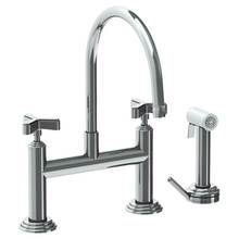 Watermark 29-7.65-TR15-PC - Deck Mounted Bridge Kitchen Faucet with Independent Side Spray