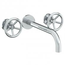 Watermark 31-2.2L-BK-PC - Wall Mounted 3 Hole Lavatory Set with 11 7/8'' Spout