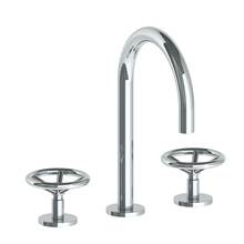 Watermark 31-2G-BK-PC - Deck Mounted 3 Hole Gooseneck Lavatory Set