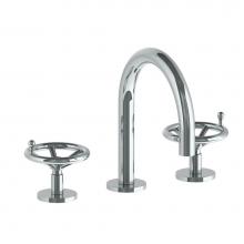 Watermark 31-2GS-BKA1-PC - Deck Mount 3 Hole Gooseneck Lavatory Set