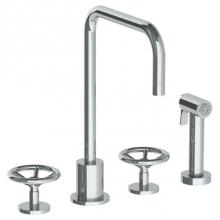 Watermark 31-7.1-BK-PC - Deck Mounted 4 Hole Kitchen Set - Includes Side Spray