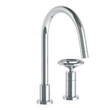 Watermark 31-7.1.3G-BKV-PC - Deck Mounted 2 Hole Gooseneck Kitchen Faucet