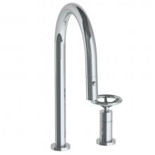 Watermark 31-7.1.3PG2-BKV-PC - Deck Mounted 2 Hole Gooseneck Kitchen Faucet with Pull Down Spray