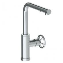 Watermark 31-7.3P3-BK-PC - Deck Mounted 1 Hole Square Top Kitchen Faucet with Pull Out Spray -Low Spout