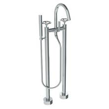 Watermark 31-8.3-BK-PC - Floor Standing Gooseneck Bath Set with Slim Hand Shower