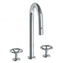 Watermark 31-9PG4-BK-PC - Deck Mounted 3 Hole Gooseneck Prep Faucet with Pull Down Spray